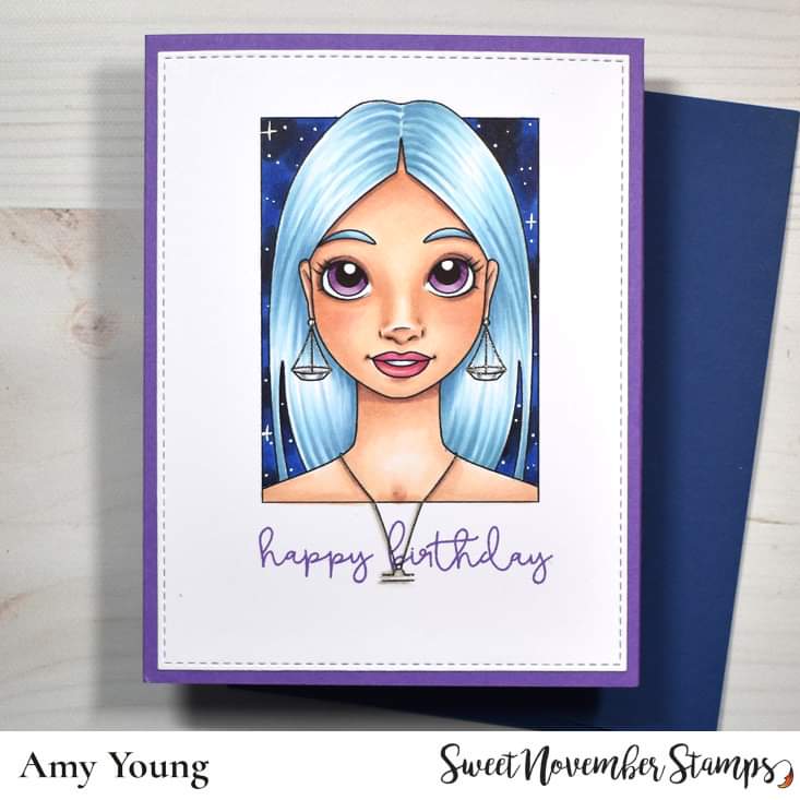 Digital Stamp - Zodiac Girl: Libra