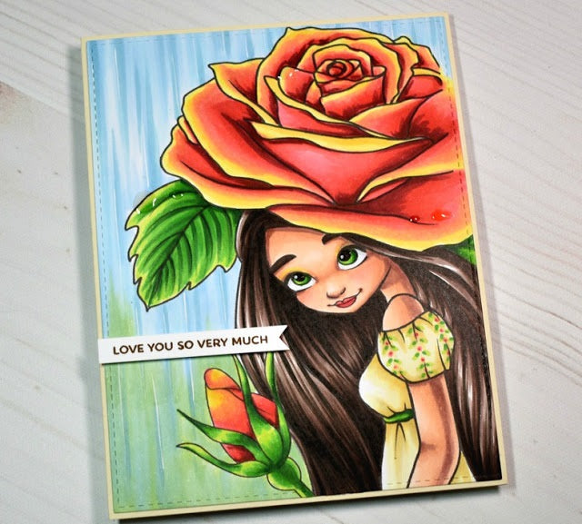 Digital Stamp - Rose Fae