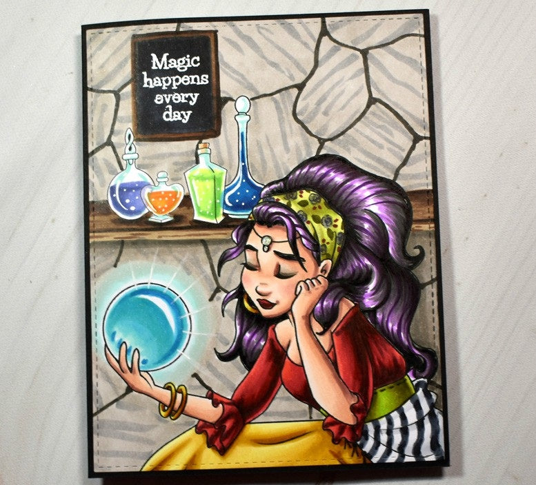 Digital Stamp - Ladies of All Hallow's Eve: Saoirse the Seer