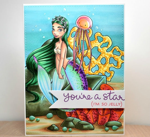 Digital Stamp - Deep Sea Friends: Ocean Background Builder Sets 1 and 2