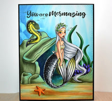 Load image into Gallery viewer, Digital Stamp - Deep Sea Friends: Siren Seafoam and Elektra
